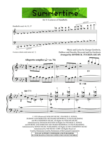 Summertime (arr. Sondra K. Tucker)