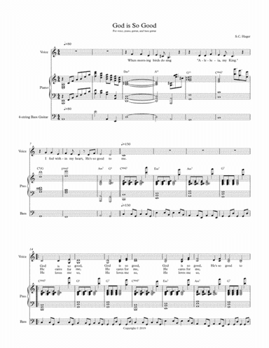 God is So Good (arr. S.C. Hager)