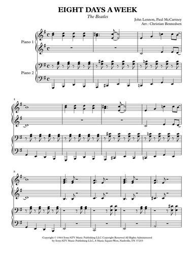 Eight Days A Week (arr. Christian Bennedsen)