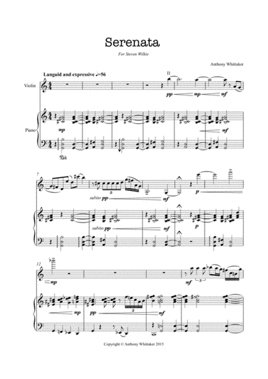 Serenata for Violin and Piano