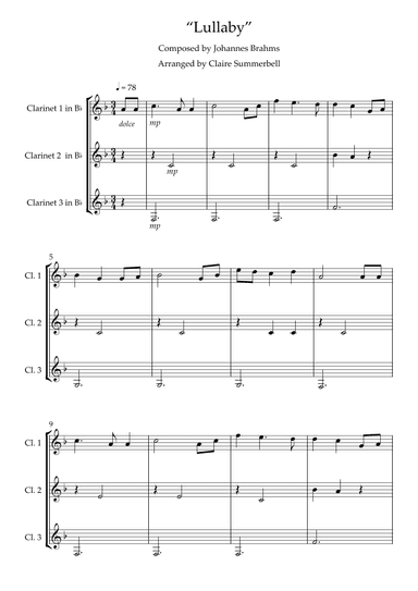 Lullaby (arr. Claire Summerbell)
