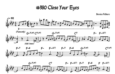 Close Your Eyes (arr. John Fries)