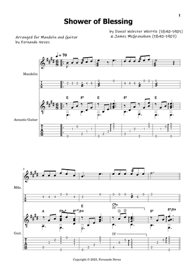Shower of Blessing for Mandolin and Guitar (arr. FERNANDO LUIZ NEVES)