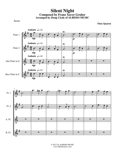 Silent Night for Flute Quartet (arr. Doug Clyde)