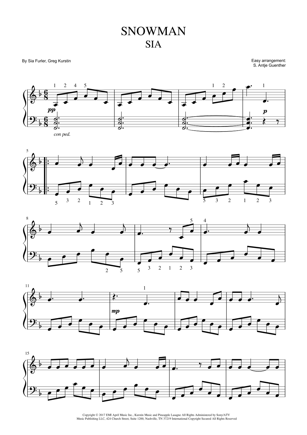 Snowman (arr. Antje Günther)