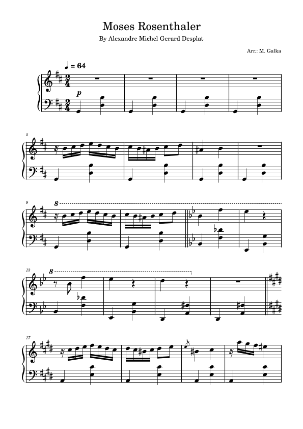 Moses Rosenthaler (arr. M. Galka)