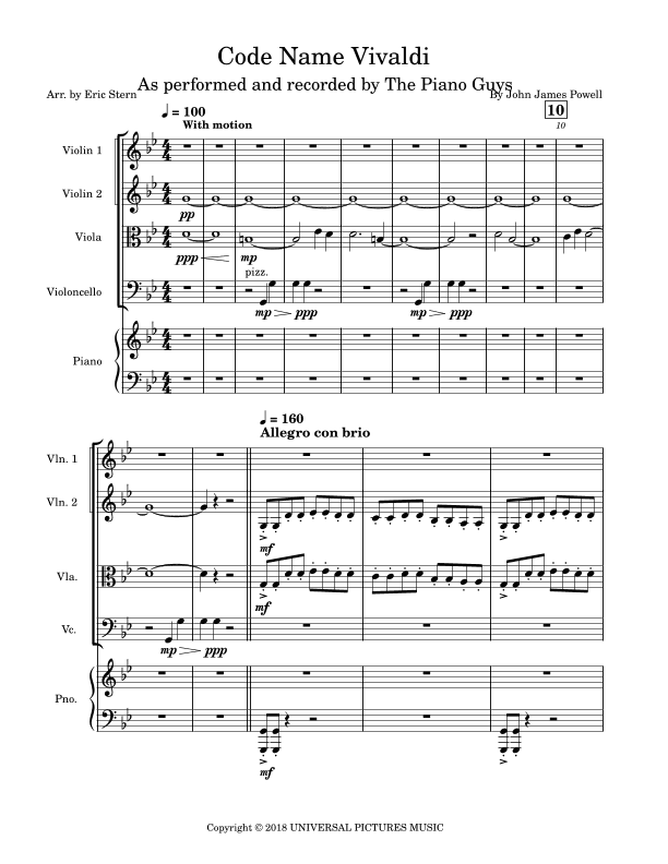 Code Name Vivaldi (arr. Eric Stern)