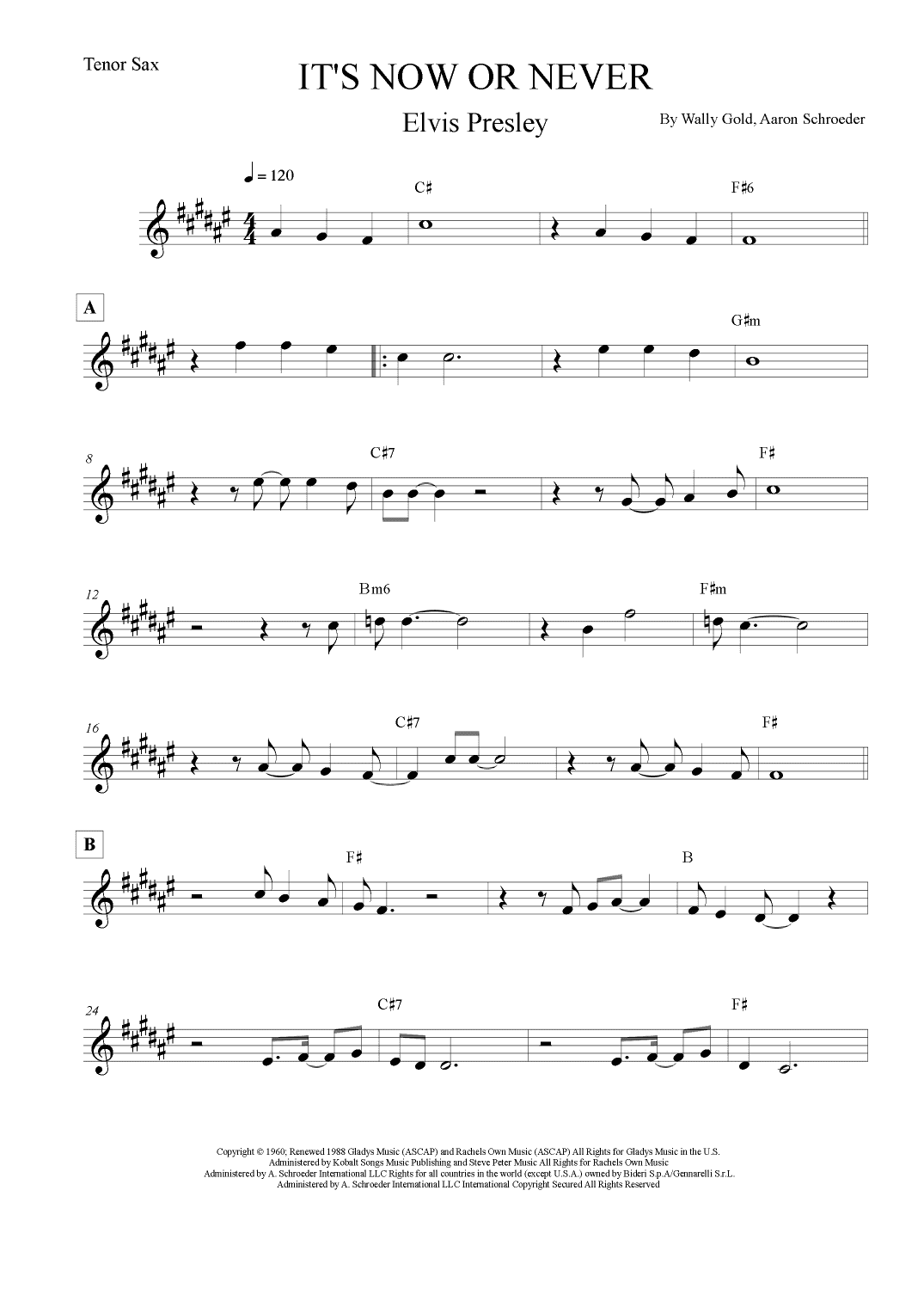 It's Now Or Never (arr. Leo Silva)