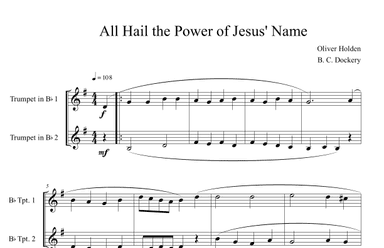 All Hail the Power of Jesus' Name (Trumpet Duet) (arr. B. C. Dockery)