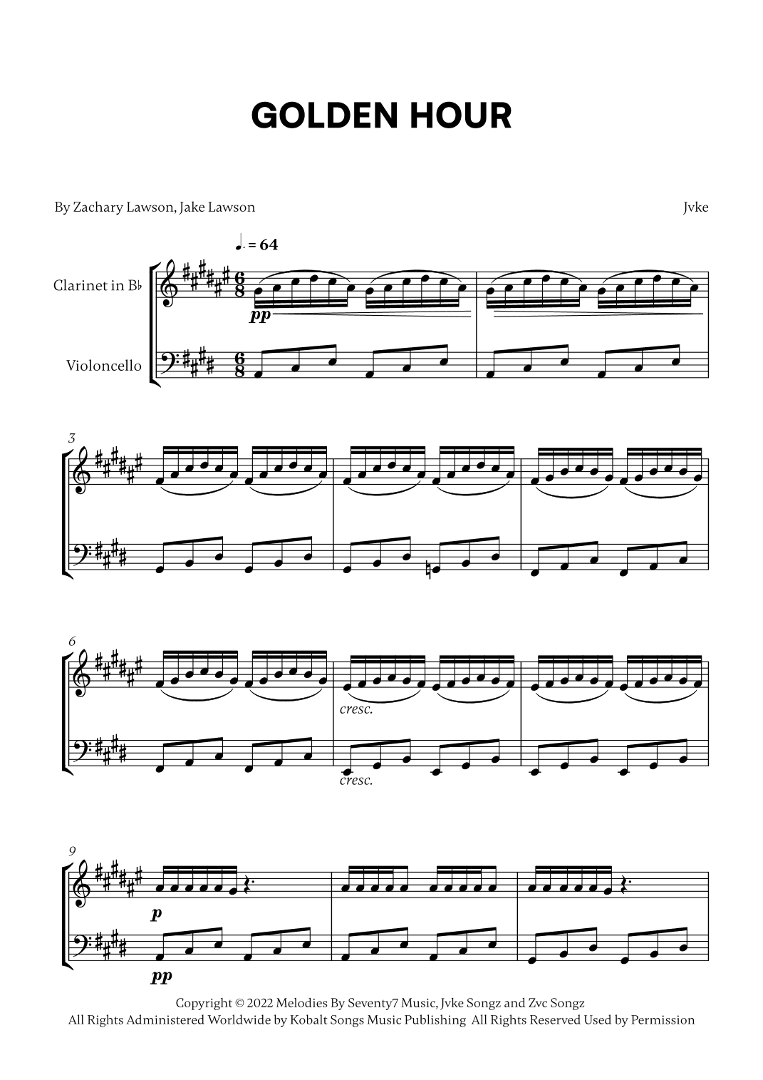 Golden Hour (arr. Cadenza Editions)