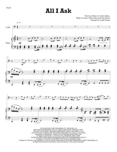 All I Ask (arr. Joseph Hasper)