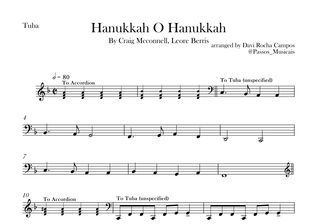 Hanukkah O Hanukkah (arr. Davi Rocha Campos)