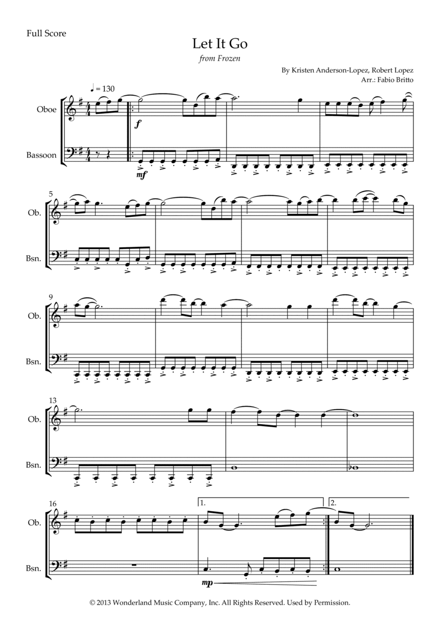 Let It Go (arr. Fabio Britto)