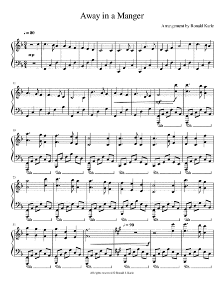 Away in a Manger (arr. Ronald J. Karle)