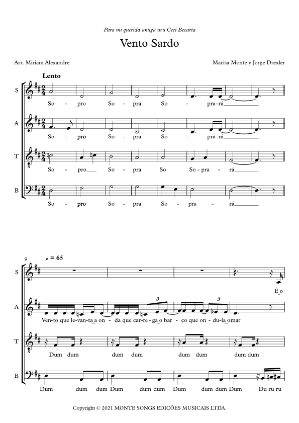 Vento Sardo (arr. Miriam Alexandre)