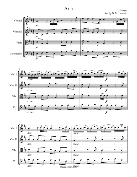 Aria (arr. Nick Lacanski)