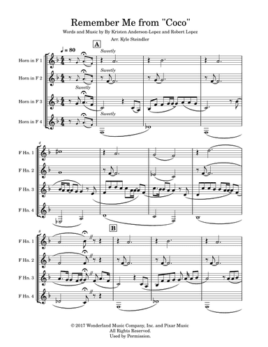 Remember Me (lullaby) (arr. Kyle Steindler)