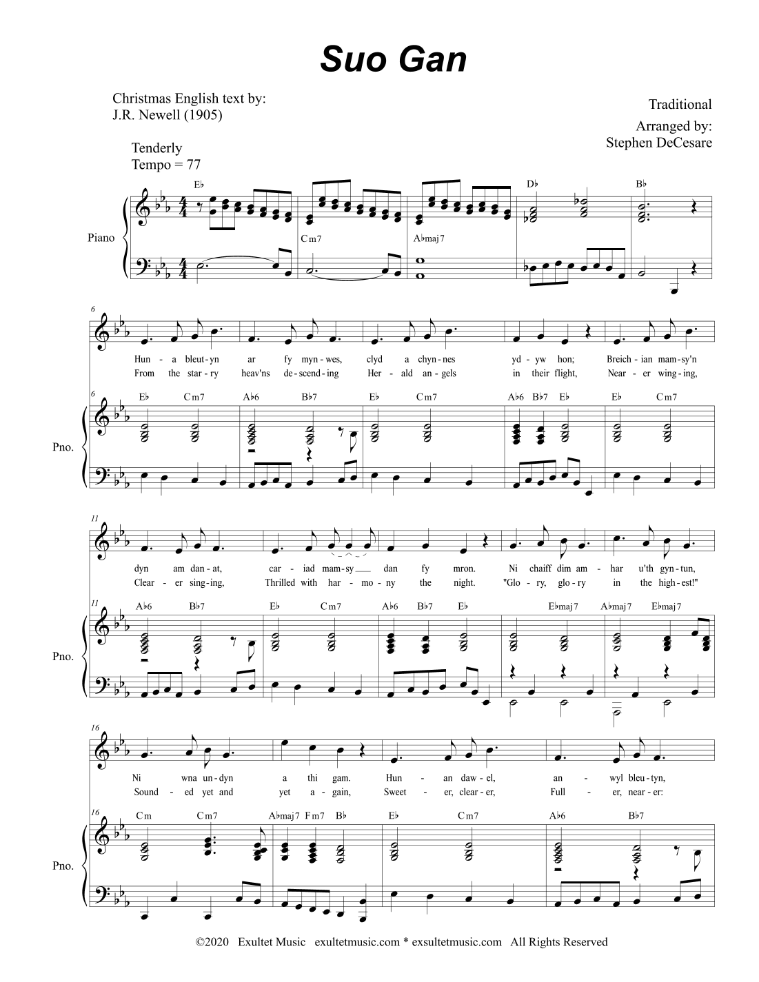 Suo Gan (Vocal Solo) (arr. Stephen DeCesare)