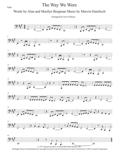 The Way We Were (arr. Kevin Busse)