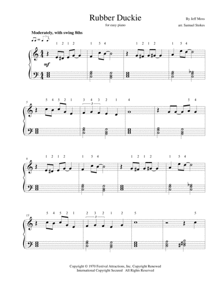 Rubber Duckie (arr. Samuel Stokes)