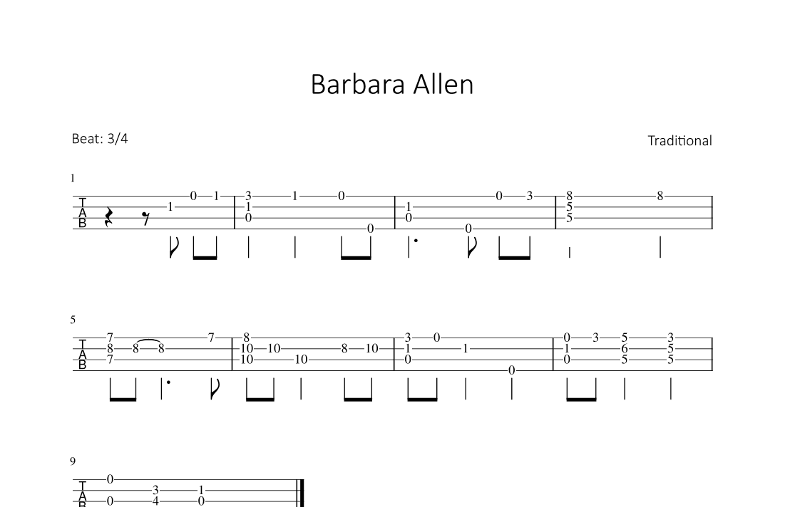 Barbara Allen (arr. Bettina Schipp)
