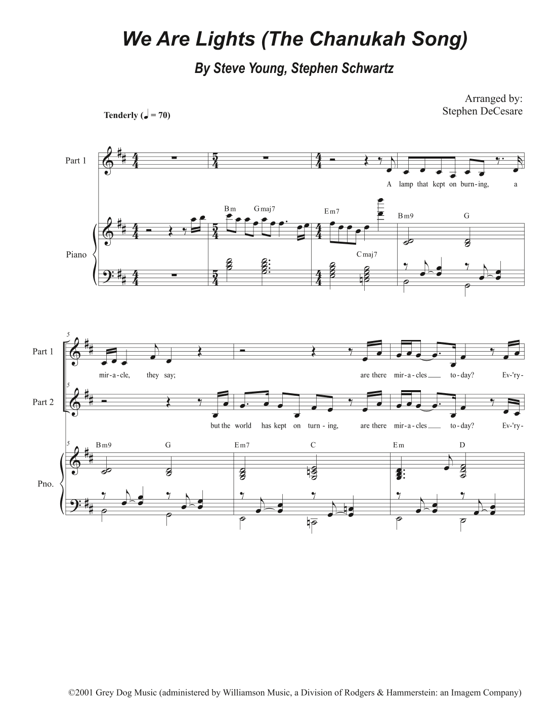 The Chanukah Song (we Are Lights) (arr. Stephen DeCesare)