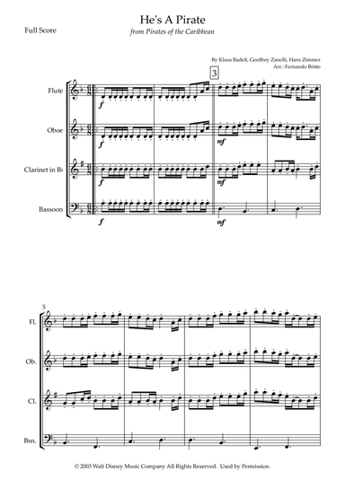 He's A Pirate (arr. Fernando Britto)