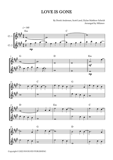 Love Is Gone (arr. Milanov)