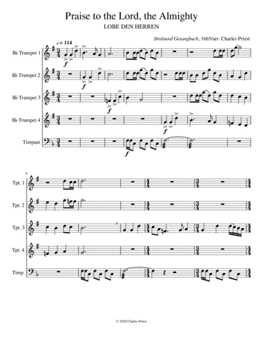 Praise to the Lord, the Almighty (arr. Charles Priest)