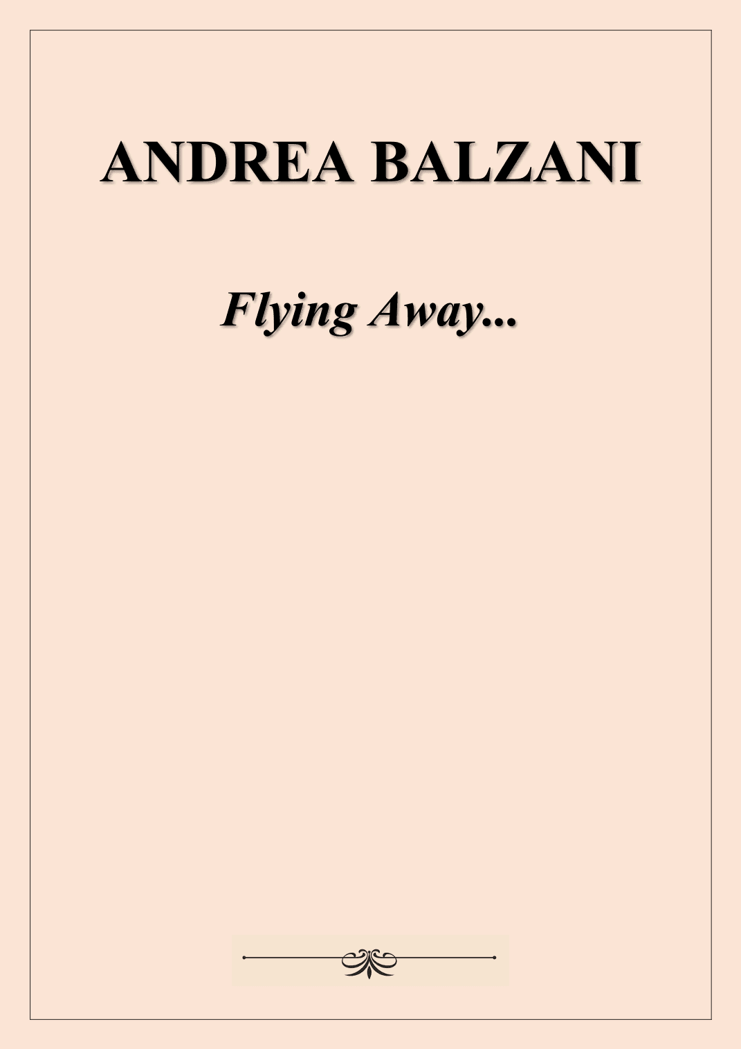 Flying Away... [PIANO SCORE] (foglio album)