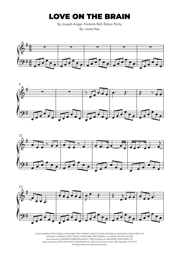 Love On The Brain (arr. Jones Key)
