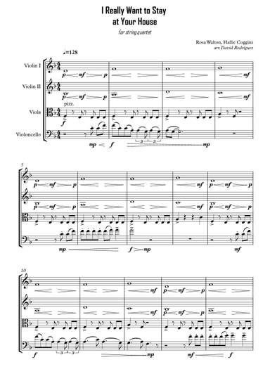 I Really Want To Stay At Your House (arr. David Rodríguez)