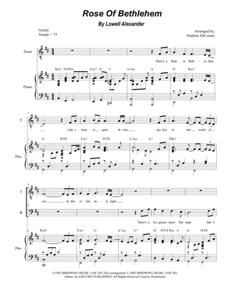 Rose Of Bethlehem (arr. Stephen DeCesare)