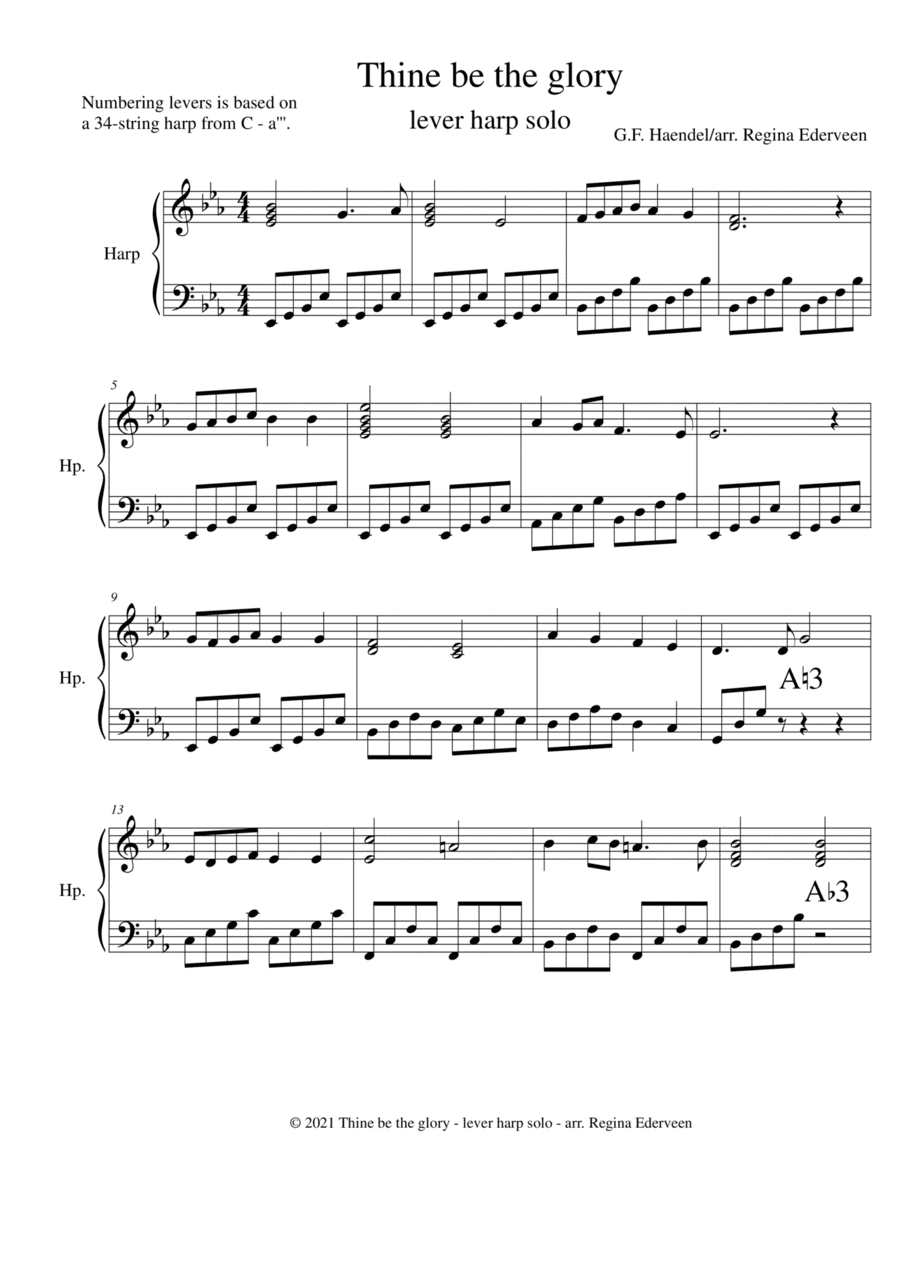 Thine be the glory - lever harp solo