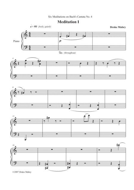 Six Meditations on Bach