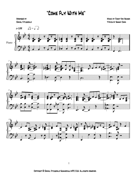 Come Fly With Me (arr. Daniel Fitzgerald)