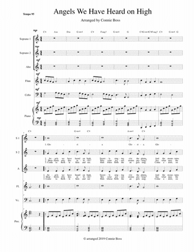 Angels We Have heard on High  for SSA Choir (arr. Connie Boss)