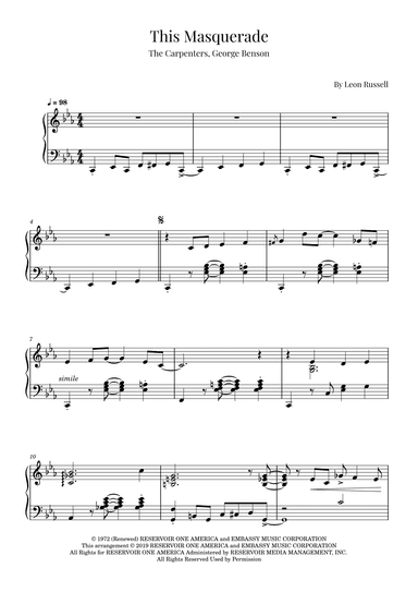 This Masquerade (arr. Roger da Luz)