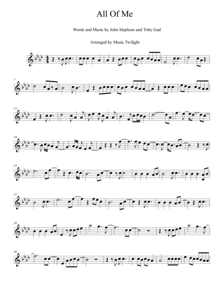 All Of Me (arr. Music Twilight)