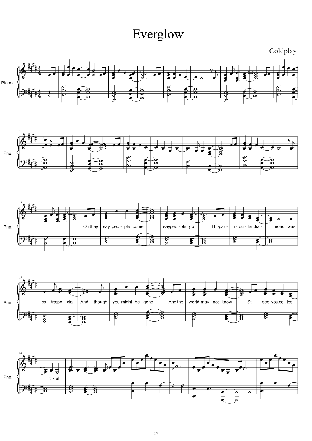 Everglow (arr. Coldplay)
