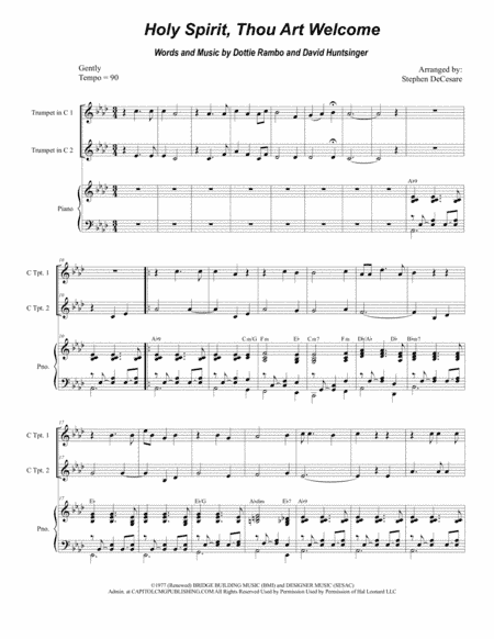 Holy Spirit, Thou Art Welcome (arr. Stephen DeCesare)