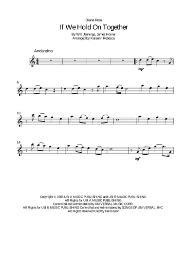 If We Hold On Together (arr. Kaiserin Rebecca)