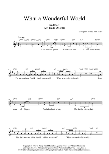 What A Wonderful World (arr. Duda Oriontte)