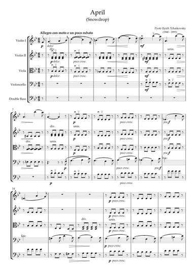April (Snowdrop) (arr. Y.A.)
