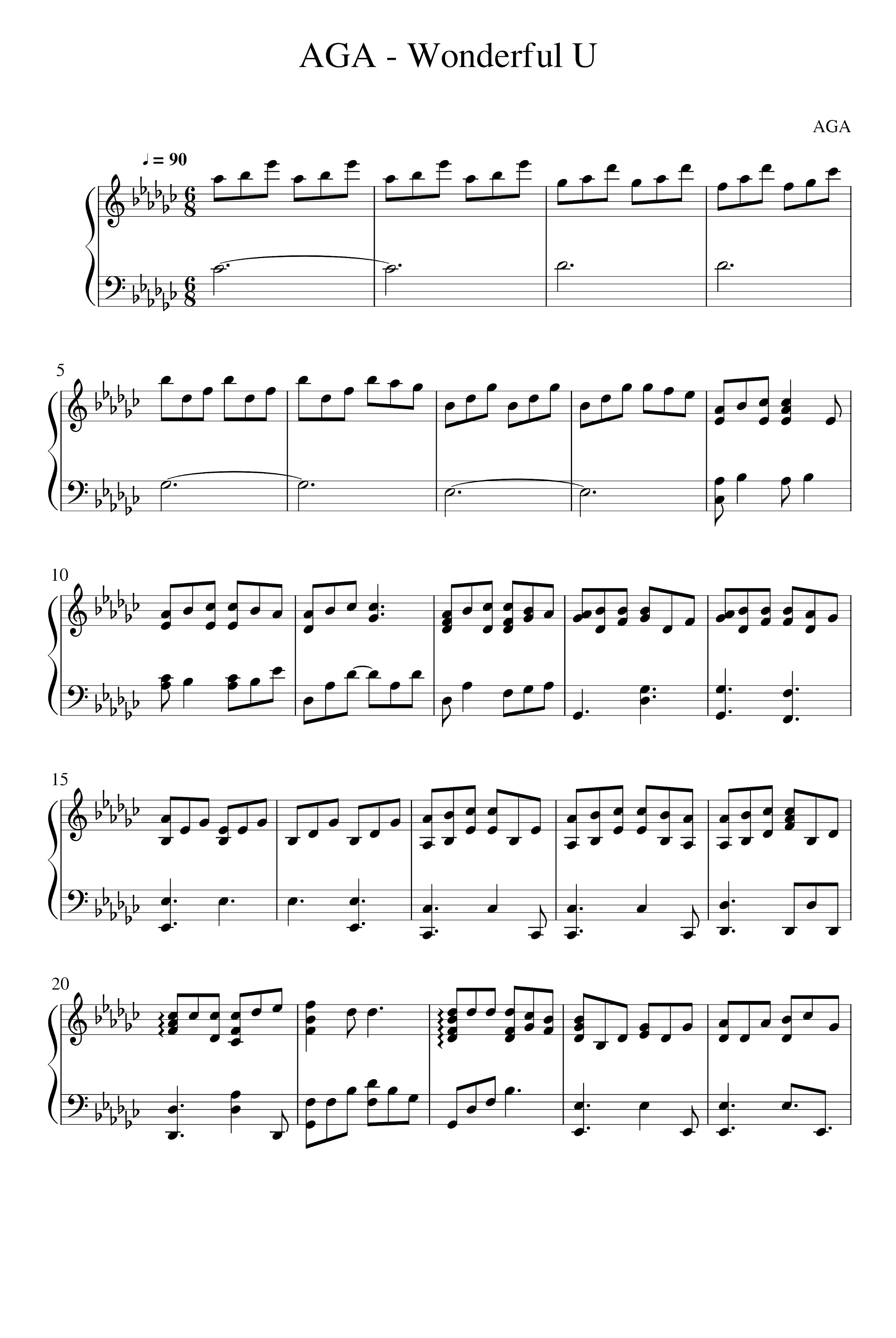 Wonderful U (arr. Aga)