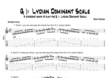 Gb Lydian Dominant Scale (4 Ways to Play)