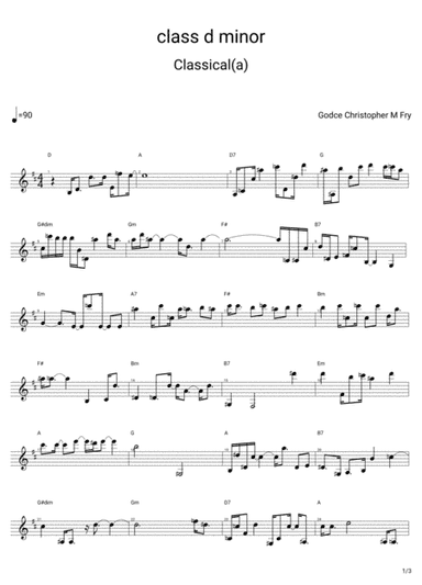 class d minor