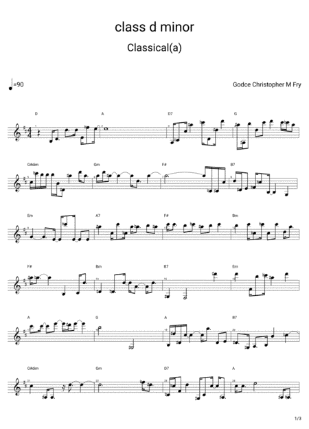 class d minor