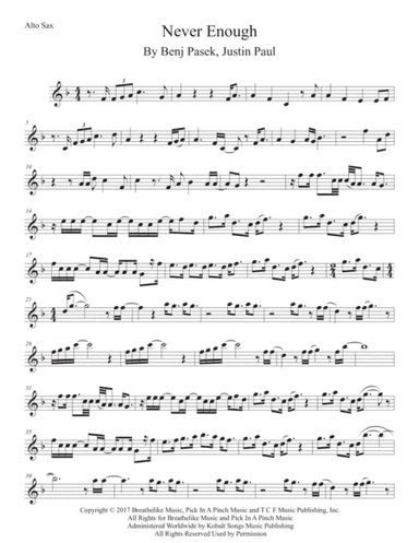 Never Enough (arr. Kevin Busse)