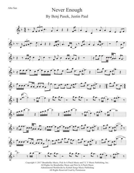 Never Enough (arr. Kevin Busse)